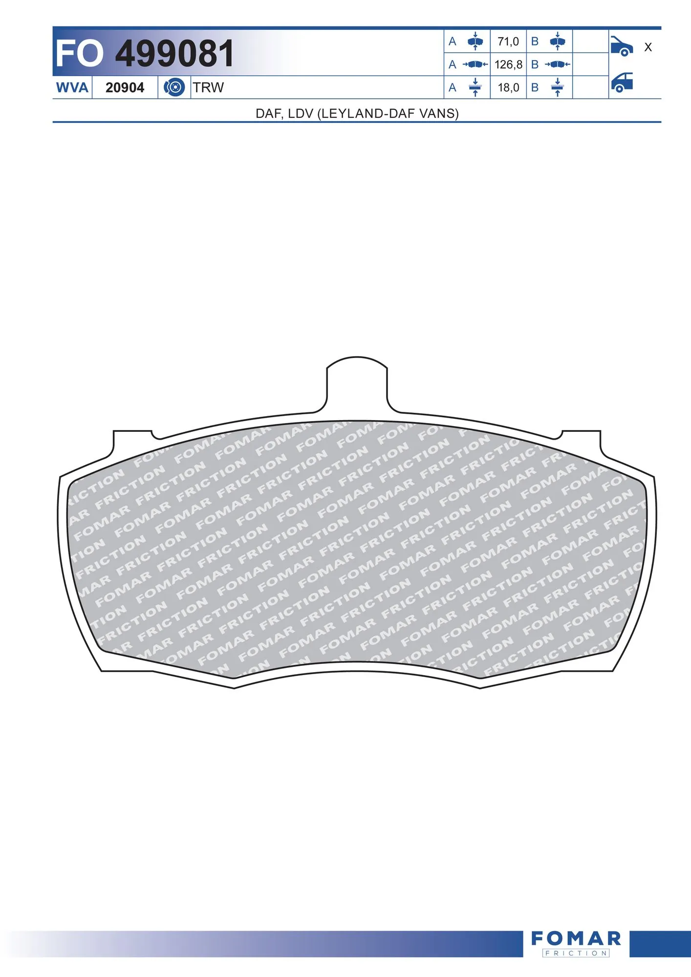 Brake Pad Set, disc brake